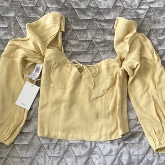 Wilfred Yellow Puff Sleeve Blouse - Picture 7 of 11